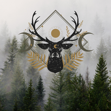 Charger l&#39;image dans la galerie, T-shirt &quot;Cerf&quot; Black Heather_Noir Moucheté
