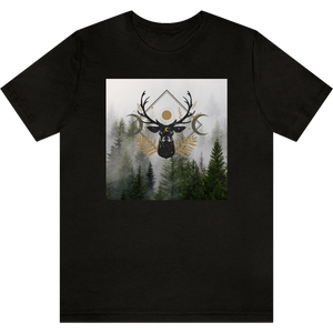 T-shirt "Cerf" Black Heather_Noir Moucheté