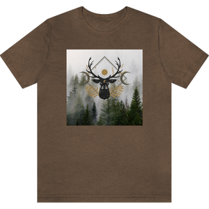 T-shirt "Cerf" Heather Brown_Brun Moucheté