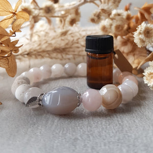 Fleur d'hiver_Bracelet diffuseur de 8mm avec parfum