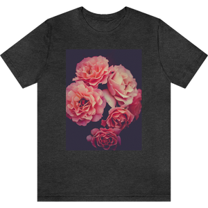 T-shirt "Roses de mon coeur" Dark Grey Heather