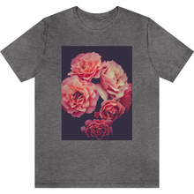 Load image into Gallery viewer, T-shirt &quot;Roses de mon coeur&quot; Deep Heather
