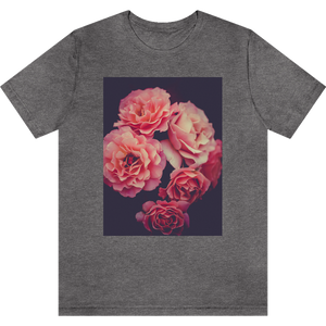 T-shirt "Roses de mon coeur" Deep Heather