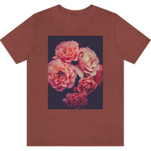 Load image into Gallery viewer, T-shirt &quot;Roses de mon coeur&quot; Heather Clay
