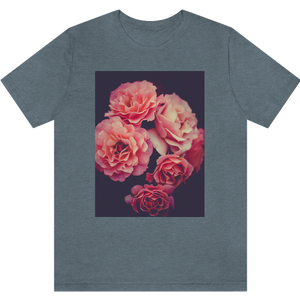 T-shirt "Roses de mon coeur" Heather Slate