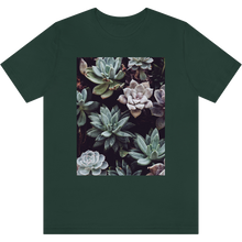 Charger l&#39;image dans la galerie, T-shirt &quot;Succulentes&quot; Forest
