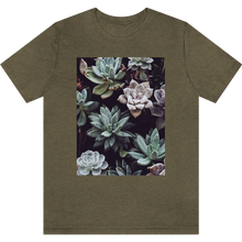 Load image into Gallery viewer, T-shirt &quot;Succulentes&quot; Heather Olive
