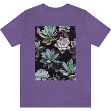 Load image into Gallery viewer, T-shirt &quot;Succulentes&quot; Heather Team Purple_Équipe Violet Moucheté
