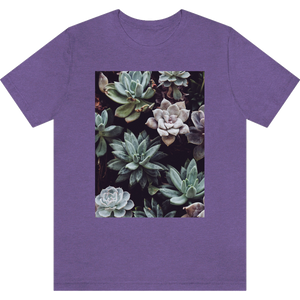 T-shirt "Succulentes" Heather Team Purple_Équipe Violet Moucheté