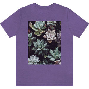T-shirt "Succulentes" Heather Team Purple