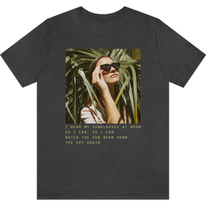T-shirt "Sunglasses" Dark Grey Heather_Gris Foncé Moucheté