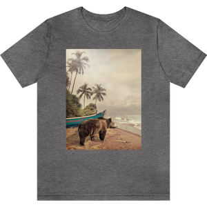 T-shirt "Beach bear" Deep Heather