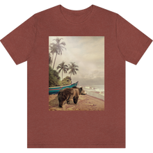 Load image into Gallery viewer, T-shirt &quot;Beach bear&quot; Heather Clay
