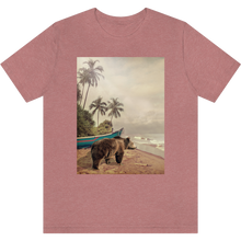Charger l&#39;image dans la galerie, T-shirt &quot;Beach bear&quot; Heather Mauve

