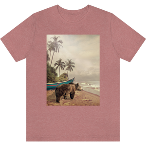 T-shirt "Beach bear" Heather Mauve