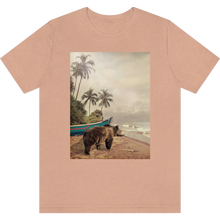 Load image into Gallery viewer, T-shirt &quot;Beach bear&quot; Heather Peach_Pêche Moucheté
