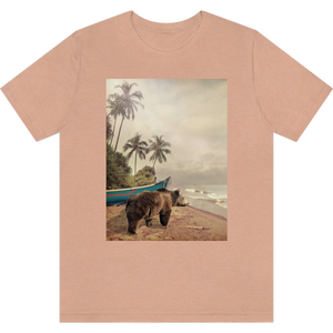T-shirt "Beach bear" Heather Peach