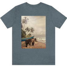 Load image into Gallery viewer, T-shirt &quot;Beach bear&quot; Heather Slate
