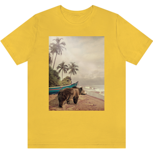 T-shirt "Beach bear" Maize Yellow