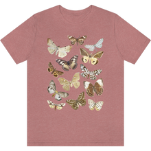 Load image into Gallery viewer, T-shirt &quot;Doux papillons&quot; Heather Mauve

