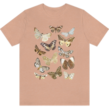 Load image into Gallery viewer, T-shirt &quot;Doux papillons&quot; Heather Peach
