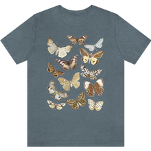 Charger l&#39;image dans la galerie, T-shirt &quot;Doux papillons&quot; Heather Slate_Ardoise Moucheté
