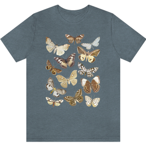 T-shirt "Doux papillons" Heather Slate_Ardoise Moucheté