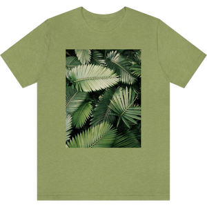 T-shirt "Feuilles de palmiers" Heather Green