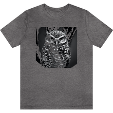 Load image into Gallery viewer, T-shirt &quot;Grand chef hibou&quot; Deep Heather_Gris Profond Moucheté

