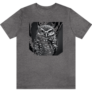 T-shirt "Grand chef hibou" Deep Heather_Gris Profond Moucheté