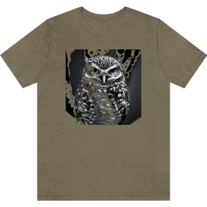 T-shirt "Grand chef hibou" Heather Olive
