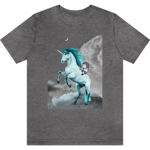 T-shirt "La licorne de Perceval" Deep Heather_Gris Foncé Moucheté