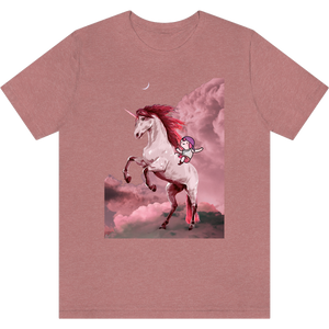 T-shirt "La licorne de Perceval" Heather Mauve