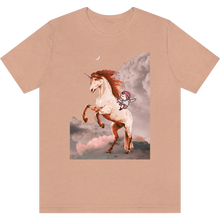 Charger l&#39;image dans la galerie, T-shirt &quot;La licorne de Perceval&quot; Heather Peach
