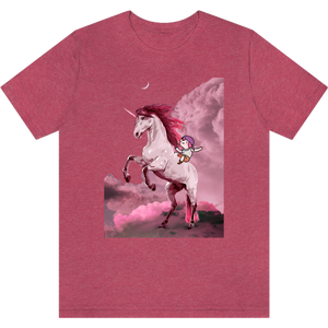 T-shirt "La licorne de Perceval" Heather Raspberry