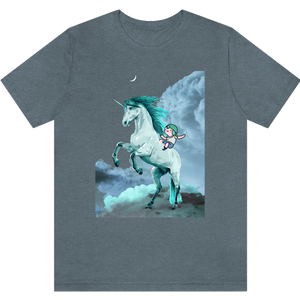 T-shirt "La licorne de Perceval" Heather Slate