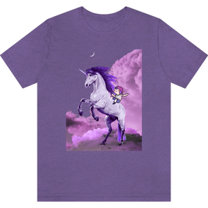 T-shirt "La licorne de Perceval" Heather Team Purple