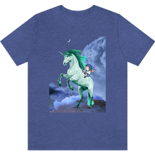 Charger l&#39;image dans la galerie, T-shirt &quot;La licorne de Perceval&quot; Heather True Royal
