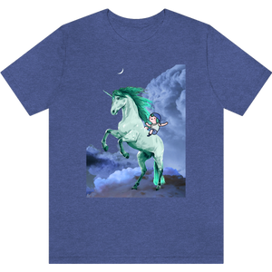 T-shirt "La licorne de Perceval" Heather True Royal