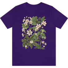 Charger l&#39;image dans la galerie, T-shirt &quot;Petites fleurs blanches&quot; Team Purple
