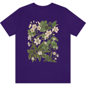 T-shirt "Petites fleurs blanches" Team Purple