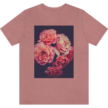 Charger l&#39;image dans la galerie, T-shirt &quot;Roses de mon coeur&quot; Heather Mauve
