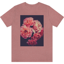 Load image into Gallery viewer, T-shirt &quot;Roses de mon coeur&quot; Heather Mauve
