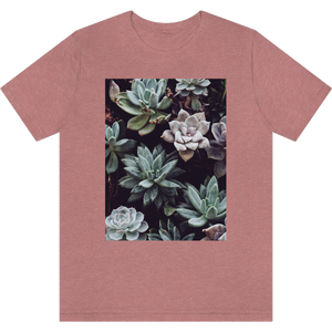 T-shirt "Succulentes" Heather Mauve
