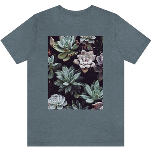 T-shirt "Succulentes" Heather Slate