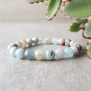 Aigue-Marine_Bracelet de 8mm