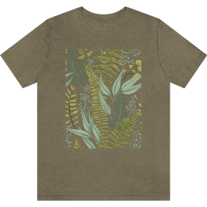 T-shirt "Sous-bois" Heather Olive_Vert Olive Moucheté