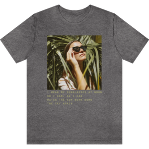 T-shirt "Sunglasses" Deep Heather_Gris Profond Moucheté