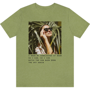 T-shirt "Sunglasses" Heather Green
