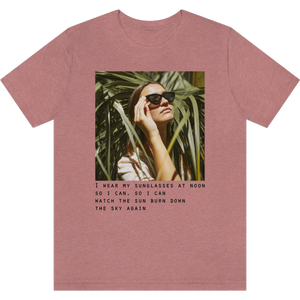 T-shirt "Sunglasses" Heather Mauve
